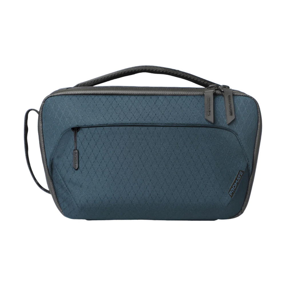 Promate Versatile Tech Essential Organizer Pouch Bag with Multiple Pockets - Blue