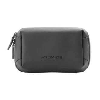 Promate Compact Tech Essential Organizer Pouch Bag with Multiple Compartments - Black