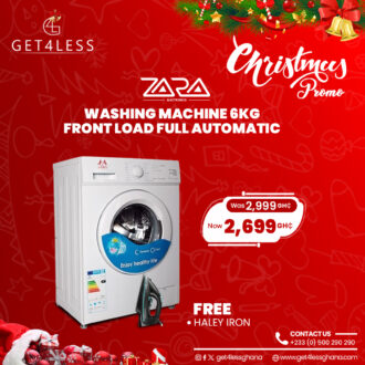 Zara Washing Machine 6KG Front Load Full Automatic White With Free Haley Steam Iron