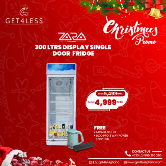 Zara Display Fridge 300 Ltr Single Door With Free Kettle And Eldo Pro Power Strip