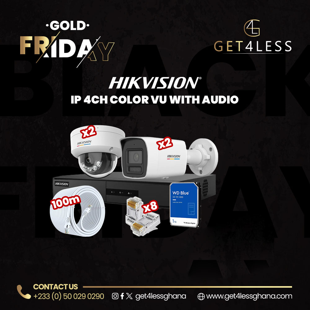 Hikvision IP 4 Channel ColourVu with Audio