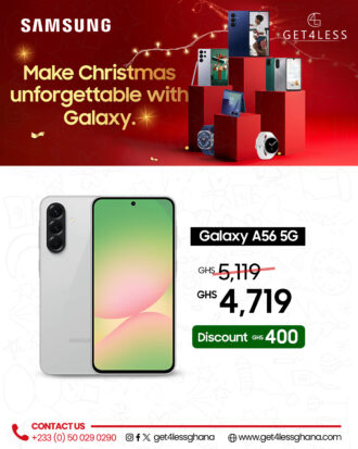 Samsung Galaxy A56 8GB RAM 128GB with Free Cover, Protector and Green lion Earbuds