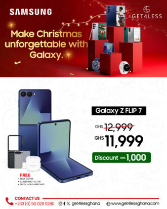 Samsung Galaxy Z Flip 7 256GB 12GB RAM with Free Cover, Protector and Green lion Earbuds