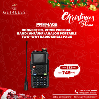 Promage Connect PC-WT910 PRO Dual Band (VHF/UHF) Analog Portable Two-Way Radio Single Pack