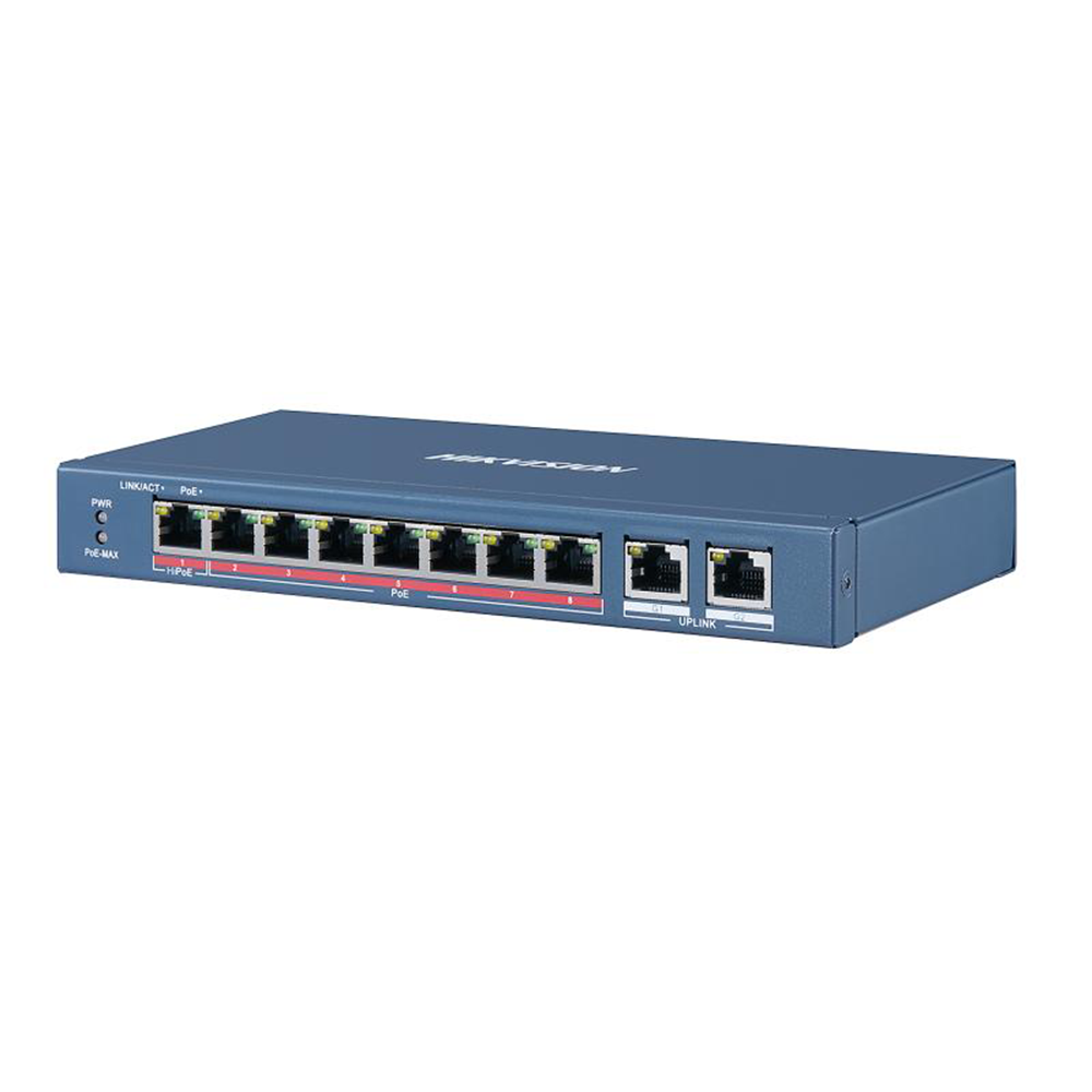 Hikvision 8 Port Fast Ethernet Unmanaged POE Switch - Image 2