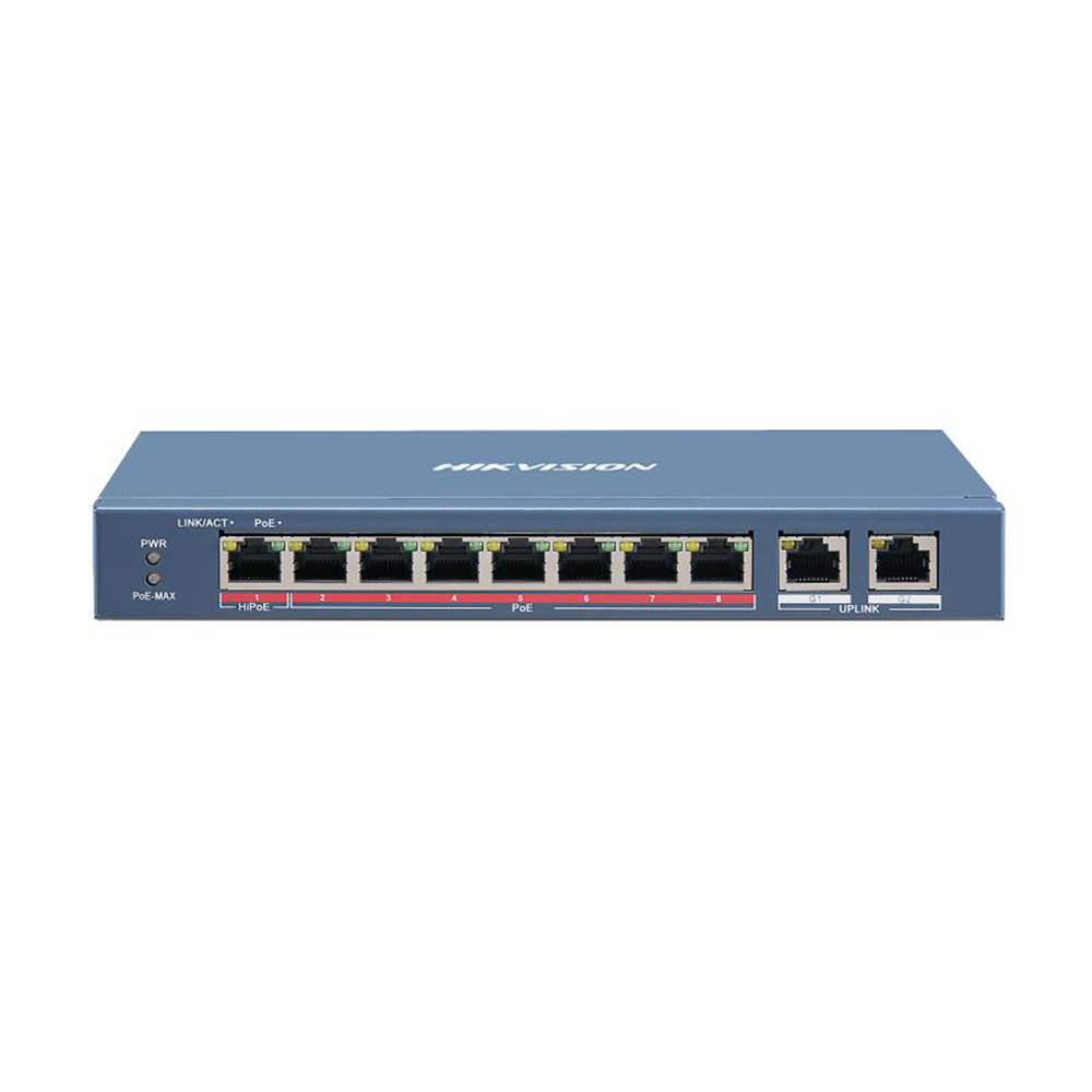 Hikvision 8 Port Fast Ethernet Unmanaged POE Switch