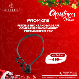 Promate Flexible Neckband MagSafe Compatible Phone Mount for Handsfree POV