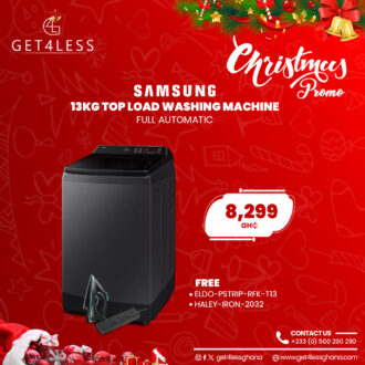 Samsung Washing Machine 13Kg Top Load Full Automatic with Free Eldo Power Strip and Haley Steam Iron