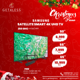 Samsung TV 55 Satellite Smart 4K UHD with Free Eldo Power Strip, TV Bracket/GHc250 Gift Voucher