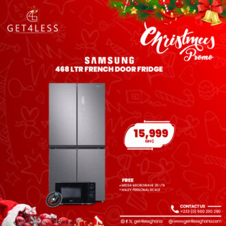 Samsung Fridge French Door 468 ltr Silver With Free Midea microwave 20 ltr And Haley personal scale