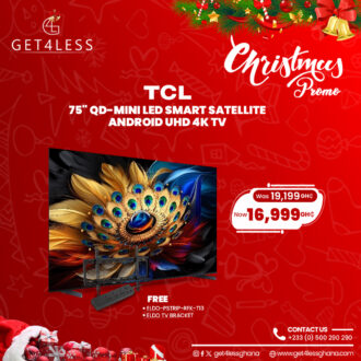 TCL Tv 75 Smart Satellite Android Qled 4K With Free Eldo Bracket And Eldo Pro Power Strip