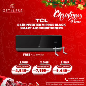 TCL AC 2.5 HP R410 Inverter Mirror Black Withe Free AC Bracket