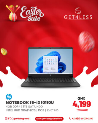HP Notebook 15 Core i3 G11 4GB RAM 1TB HDD 15.6 Inches