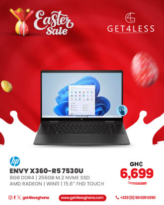 HP Envy X360 R5 7530U 8GB RAM DDR4 256GB SSD AMD Radeon 15.6 Inches Touchscreen Black