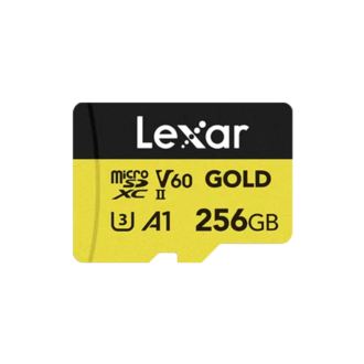 Lexar Professional 256GB Gold MicroSDXC UHS-II Card-Up To 280MB/s Read 180MB/s Write Speed