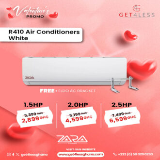 Zara AC 2.0 HP R410 White with free Eldo AC Bracket