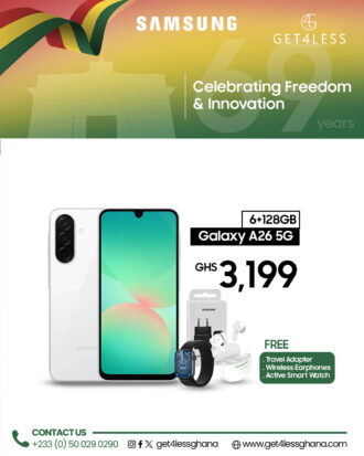 Samsung Galaxy A26 6GB RAM 128GB with Free Smart watch , Adapter and Wireless Earphone