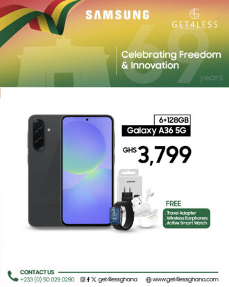 Samsung Galaxy A36 6GB RAM 128GB with Free Smart Watch, Adapter and Earphone