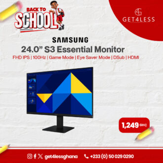 Samsung S3 S30GD Essential Monitor 24 Inch FHD IPS 100Hz Game Mode Eye Saver Mode DSub HDMI Black