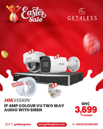 Hikvision IP 4MP Colour Vu Two Way Audio with Siren