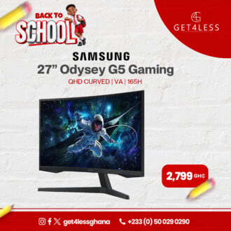 Samsung Gaming Monitor 27" LS27CG552 Curved ,QHD,VA Panel, HDR10,1000R ,1MS-165HZ
