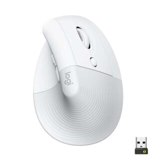 Logitech Lift Wireless Vertical Ergonomic Mouse-Off White