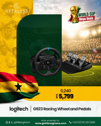 Logitech G923 Racing Wheel and Pedals - Black