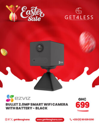 Ezviz Bullet 2.0Mp Smart Wifi Camera With Battery - Black