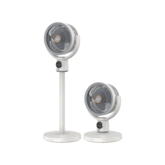 Green Lion Quad Flex Fan Rechargeable 8-Inch 3-Blade - White