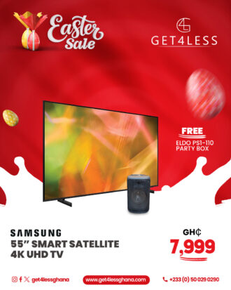 Samsung Tv 55 Satellite Smart 4K UHD with Free Eldo Speaker