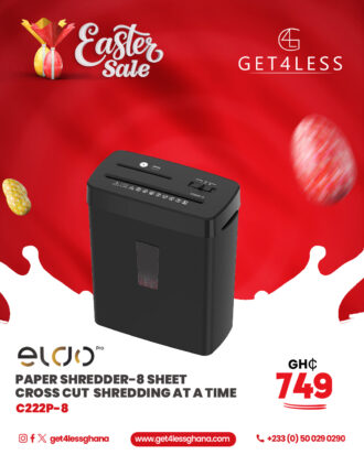 Eldo C222-P Paper Shredder-8 Sheet Cross Cut Shredding At A Time