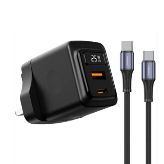 Porodo GaN 25W Dual USB-C Wall Charger  - Black