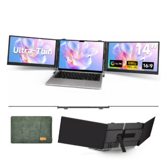 S8 Pro Laptop Screen Extender Ultra-Thin-14 Inch 1080P FHD|IPS|Triple Screen Extender for 13-17