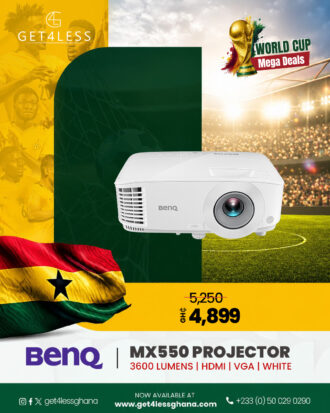BenQ MX550 XGA DLP Projector High Brightness 3600 ANSI Lumens, High Contrast Ratio, Dual HDM