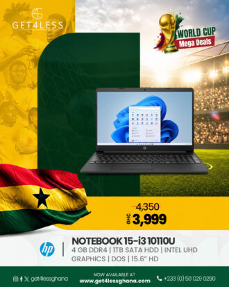 HP Notebook 15 Core i3 G11 4GB RAM 1TB HDD 15.6 Inches