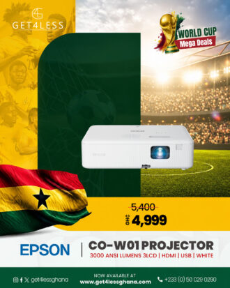 Epson Projector CO-W01 Data Projector 3000 ANSI Lumens 3 LCD