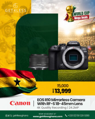 Canon EOS R10 Mirrorless Camera With RF-S 18-45mm Lens-4K Quality Recording 24.2MP Black