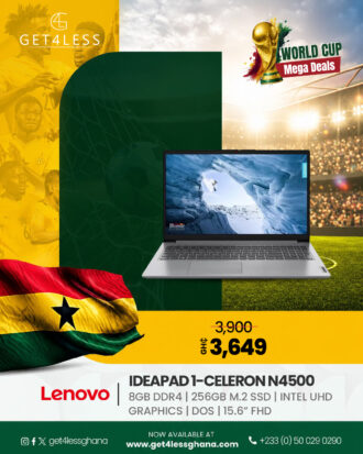 Lenovo Ideapad 1-Celeron N4500 8GB DDR4 256GB M.2 SSD Intel UHD Graphics Dos 15.6 Inch FHD Cloud Grey