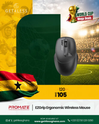 Promate EZGrip Ergonomic Wireless Mouse