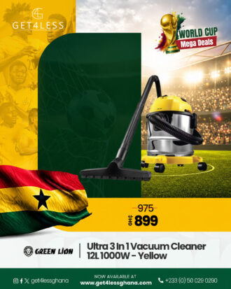Green Lion Ultra 3 In 1 Vacuum Cleaner 12L 1000W - Yellow