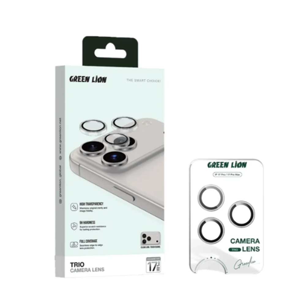 Green Lion Trio Camera Lens for ip 17 Pro Max - Clear - Image 2