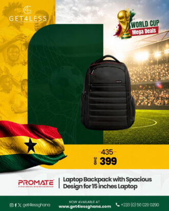 Promate Laptop Backpack with Spacious Design for 15inch Laptop