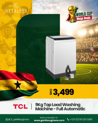 TCL Washing Machine 9kg Top Load Full Auto Silver with Haley iron gift