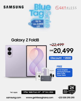 Samsung Galaxy Z Fold 8 256GB 12GB RAM with Free Travel Adapter, Samsung Earbud, Black Cover and Power Bank