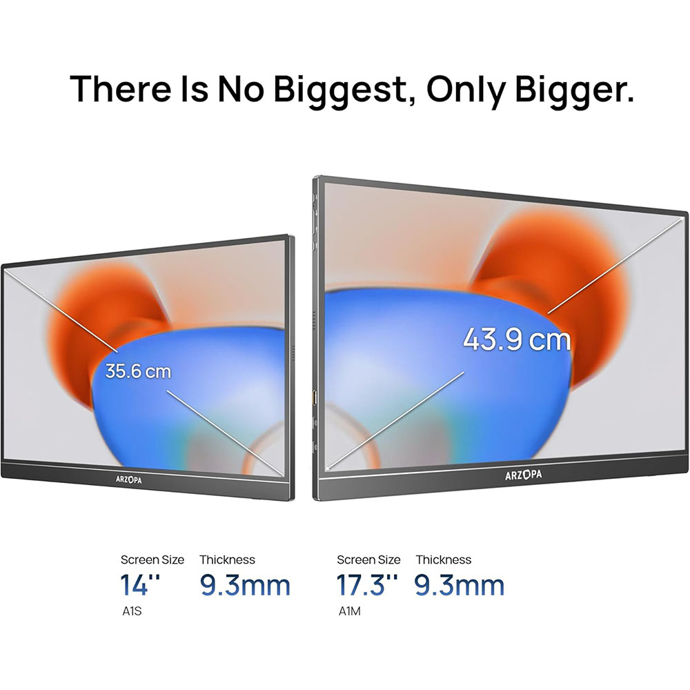 ARZOPA 17.3 Inches Portable Monitor - 1080P FHD IPS Gaming Monitor Laptop Monitor - Image 2