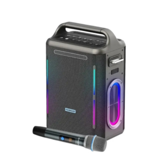 Powerology TWS Karaoke Speaker 150W with Mic and Remote - Silver