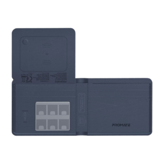 PromateAnti-Loss Slim Leather Wallet with RFID Protection &amp; Smart Tracking