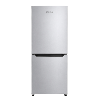 Zara Fridge Bottom Freezer 258Ltr Lock Ligh Dark Silver with free Kettle
