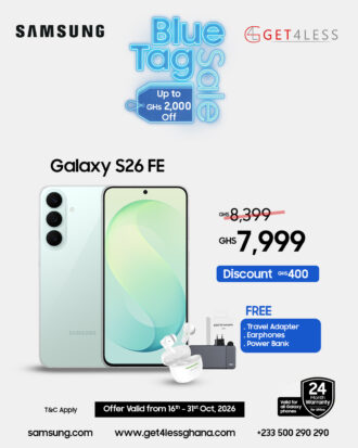 Samsung Galaxy S26 FE 8GB 128GB with Free Travel Adapter, Earphones and Power Bank