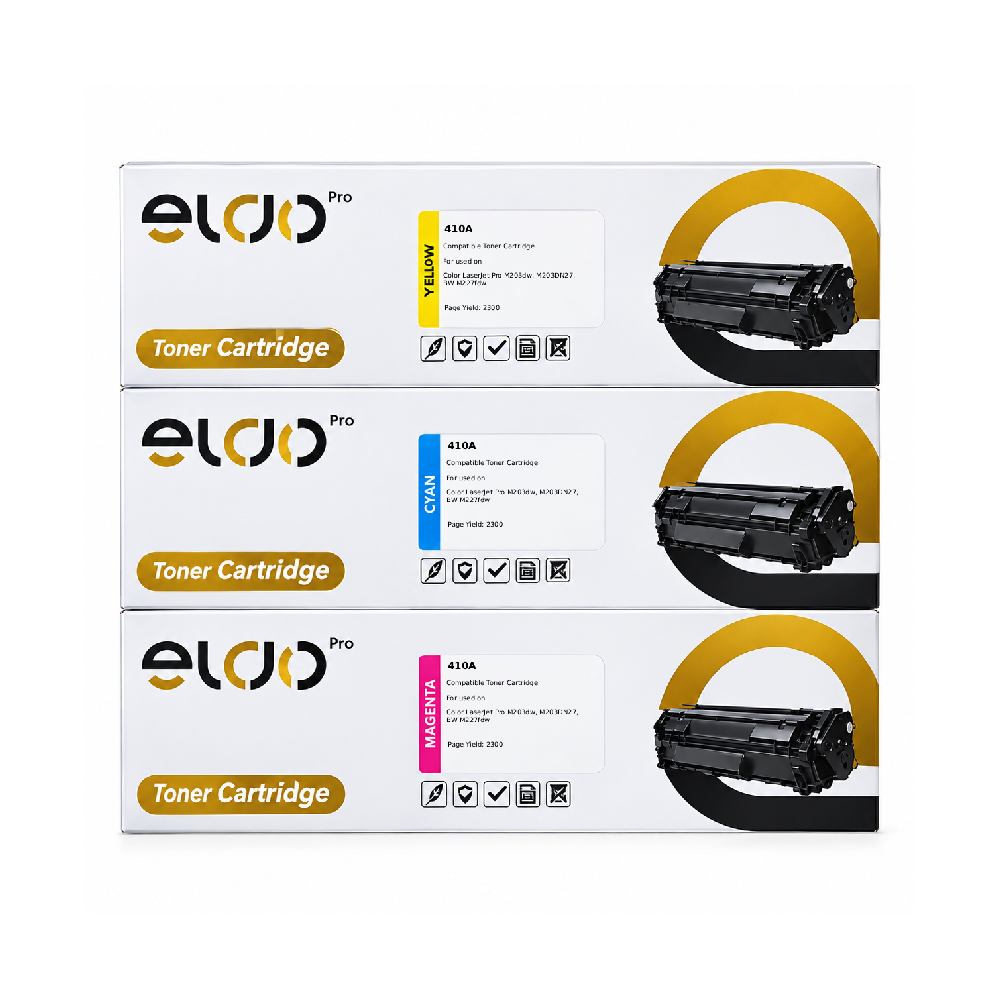 Eldo 410A Cyan, Magenta, Yellow Compatible Toner Cartridge